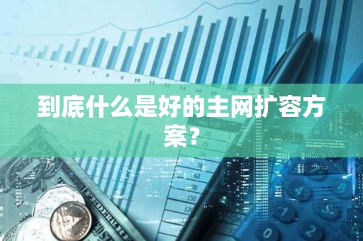 到底什么是好的主網擴容方案？