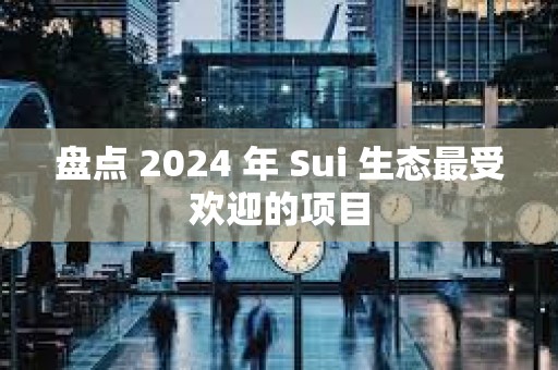盤點 2024 年 Sui 生態最受歡迎的項目