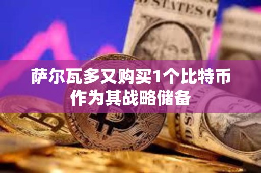 薩爾瓦多又購買1個比特幣作為其戰略儲備