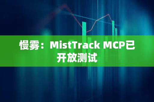 慢霧：MistTrack MCP已開放測試